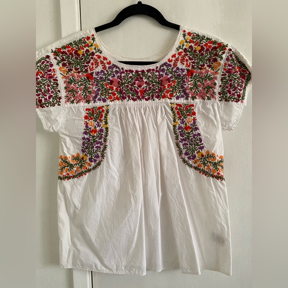 Madewell embroidered top